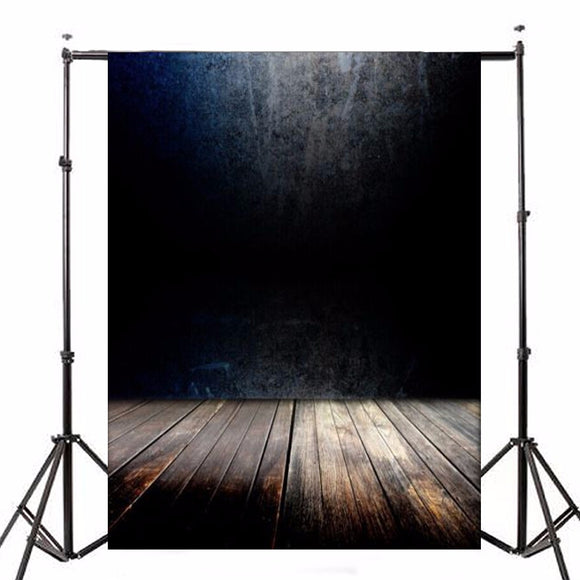 5x7ft Dark Wall Wood Floor Vinyl Photography Backdrop Photo Background Studio Prop