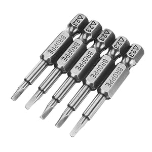 5pcs 2.3 1/4 Inch Hex Magnetic Triangle 50mm Screwdriver Bits Set