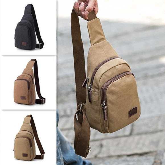 Canvas Casual Multi-function Travel Chest Bag Crossbody Bag