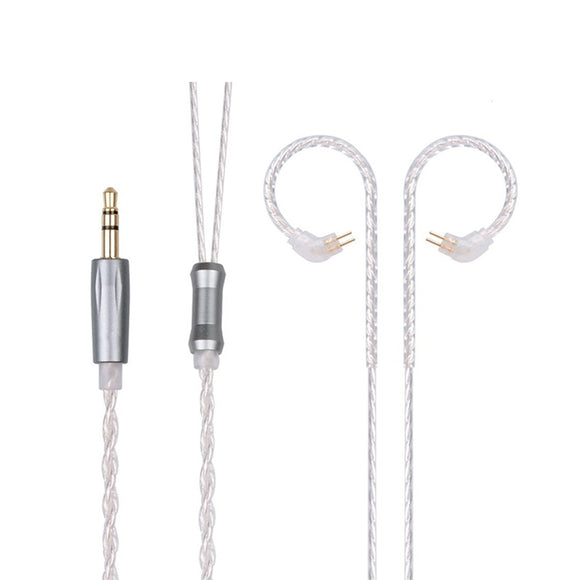 Original TRN Earphone Cable Silver Plated 2.5MM 0.75mm 0.78mm 2pin Audio Cable for TRN Earphone