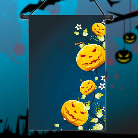 30x45cm Halloween Polyester Pumpkin Flower Flag Garden Holiday Decoration