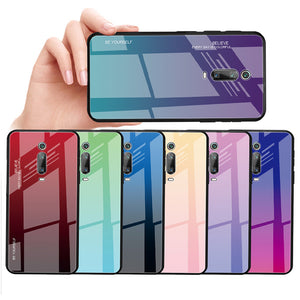 Bakeey Gradient Color Tempered Glass + Soft TPU Back Cover Protective Case for Xiaomi Mi 9T / Xiaomi Mi9T Pro / Xiaomi Redmi K20 / Redmi K20 PRO