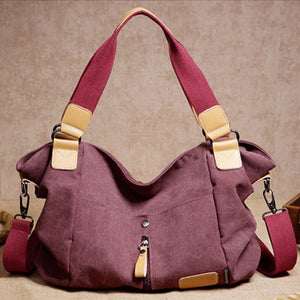 Women Canvas Tote Bag Outdoor Casual Crossbody Bag Duffle Bag