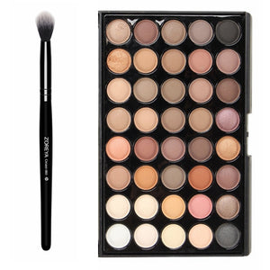 40 Colors Mini Matte Eyeshadow Palette & Nylon Brush Eye Makeup Set