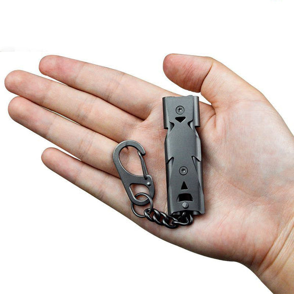 IPRee Outdoor Double Tube 150db Whistle Camping Survival Stainless Steel Apito Sounder