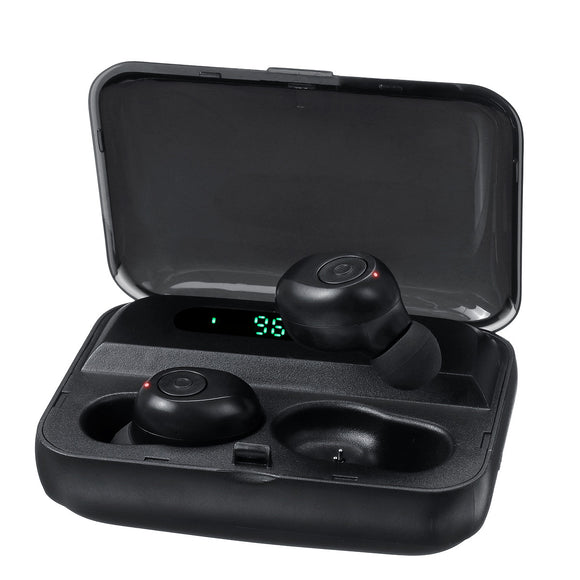 Portable TWS Wireless bluetooth Stereo Earphone Intelligent Control Waterproof Earbuds with LED Digital Display Charging Case