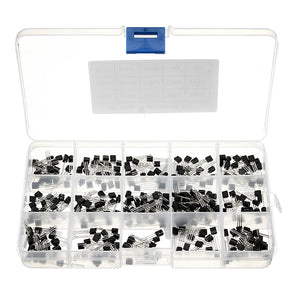 300pcs 15 Values Transistor Assorted Kit TO-92 S9012 S9013 S9014 S8050 S8550 2N3904 2N3906 BC327