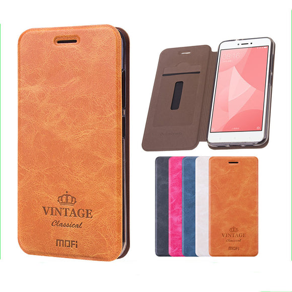 MOFI PU Leather Flip With Stand Card Holder Case For Xiaomi Redmi 4X/Xiaomi Redmi 4X Global Edition