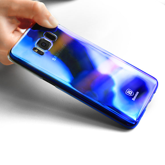 Baseus Glaze Series Color Gradient Hard PC Transparent Full Case Cover for Samsung Galaxy S8