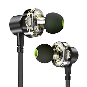 AWEI Z1 Dual Dynamic Earphone 3.5mm Wired Control Sports Deep Bass Stereo Headphone with Mic