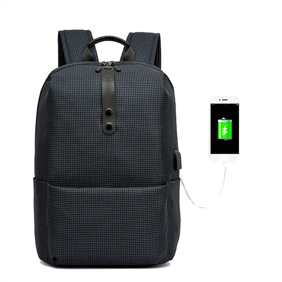 Men Casual Backpack Lightweight Computer Bag with USB Charging Port