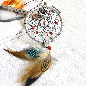 Silver Dream Catcher Feathers Core Bead Dream catcher for Wall Car Decorations Dream catcher Decor