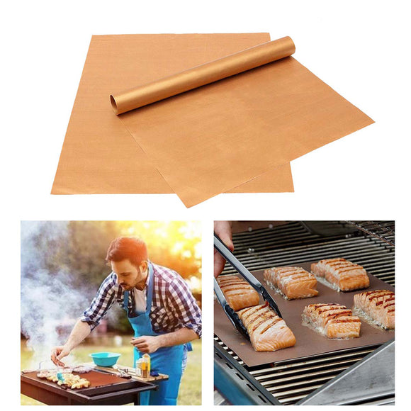 IPRee 4PCS Outdoor Picnic BBQ Grill Mat Camping Non-stick Reusable Bake Pad Tool