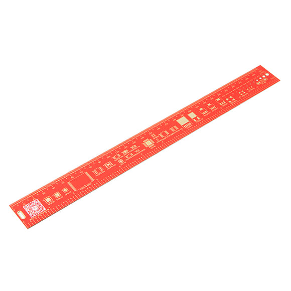 3Pcs 30cm Multifunctional PCB Ruler Measuring Tool Red