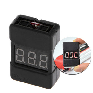 BX100 1-8S Lipo Battery Voltage Tester/ Low Voltage Buzzer Alarm/ Battery Voltage Checker with Dual Speakers