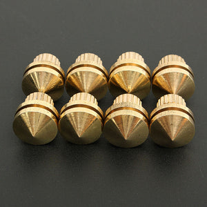 8pcs HIFI M8 Copper Speaker Suspension Spikes Isolation Stands Feet Pads Base