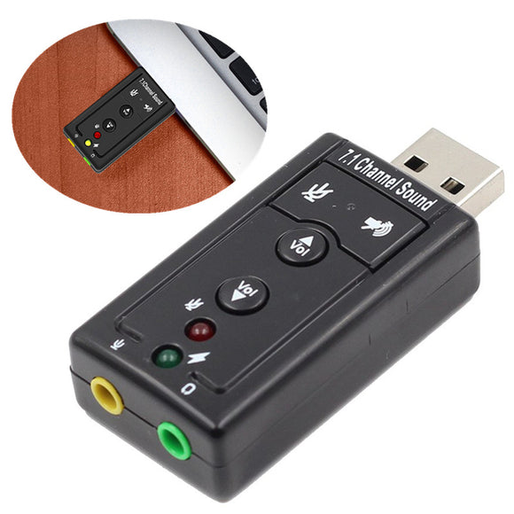 Bakeey USB 2.0 External Sound Card Channel 7.1 3.5mm Adapter Microphone Headphone Audio Interface