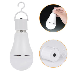 E27 9W Rechargeable Portable Emergency Pure White LED Light Bulb with Built-in Battery AC220V