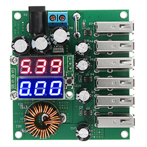 10-30V to 5V 8A DC-DC 6 USB Power Converter High Power Car Power Regulator Module