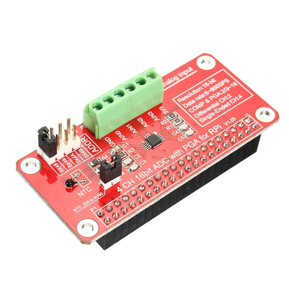 ADS1115-ADC Module For Raspberry Pi 3 / 2 / B+