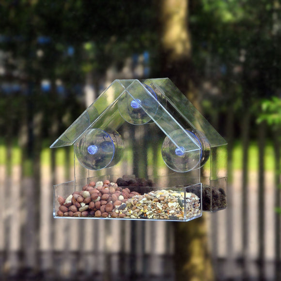 Honana HG-BF1 Gradening Transparent Bird Feeder Quality Acrylic Decorative Bird Feeder