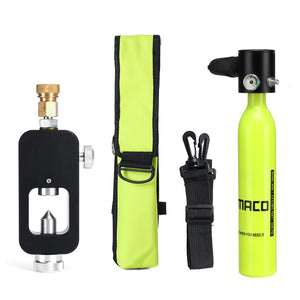 SMACO 0.5L Scuba Oxygen Cylinder Underwater Diving Set Air Oxygen Tank W/ Adapter & Storage Bag