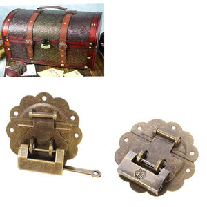 Jewelry Boxes Decorated Lock Ancient Antique Lock Horizontal Open Padlock   Buckle with Lace