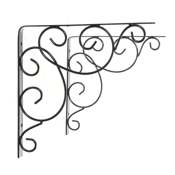 Hanging Bracket Holding Tools Ornate Scroll Pattern Cloth Hanger Wall Bracket With Scews