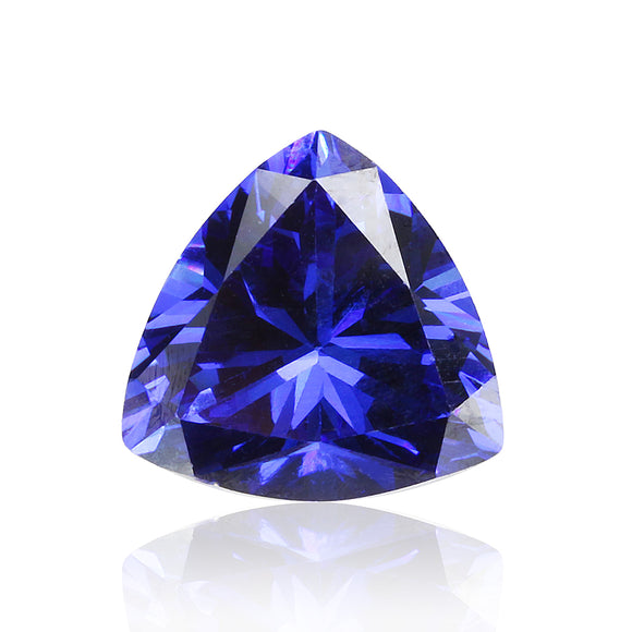 AAAAA+ Bright Blue Triangle Cut Gemstone Unheated Zircon 11.20ct 12x12mm Jewelry Decorations