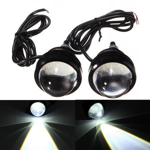 2pcs 5W Xenon White LED DRL Daytime Running Car Off Road Fog Light Waterproof Projector