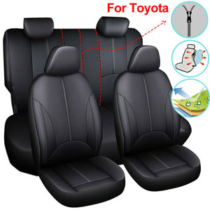 9PCS Car Seat Cover Full Set Front Rear Cushion Protector PU Leather Universal