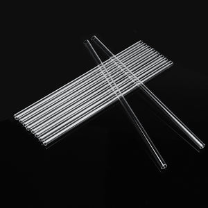 15Pcs 300mm Borosilicate Glass Clear Glass Tubing Tube 10mm OD 1mm Thick Wall Blowing Tubes