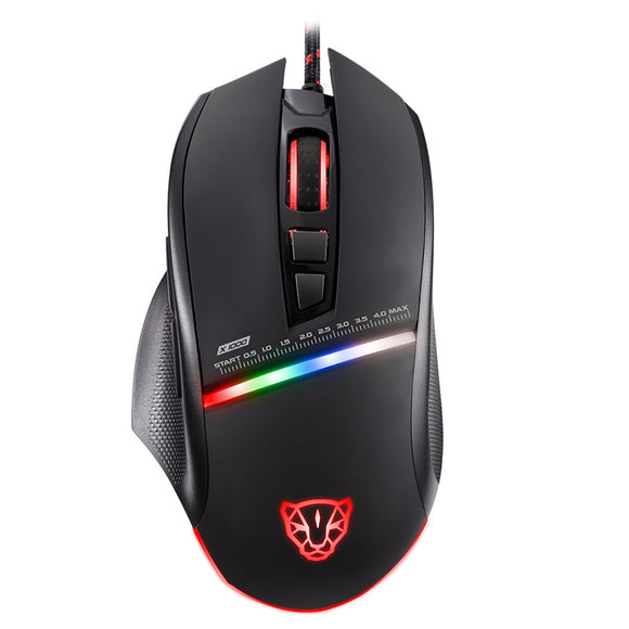 Motospeed V10 4000DPI Matte Surface USB Wired LED Backlit Optical Gaming Mouse