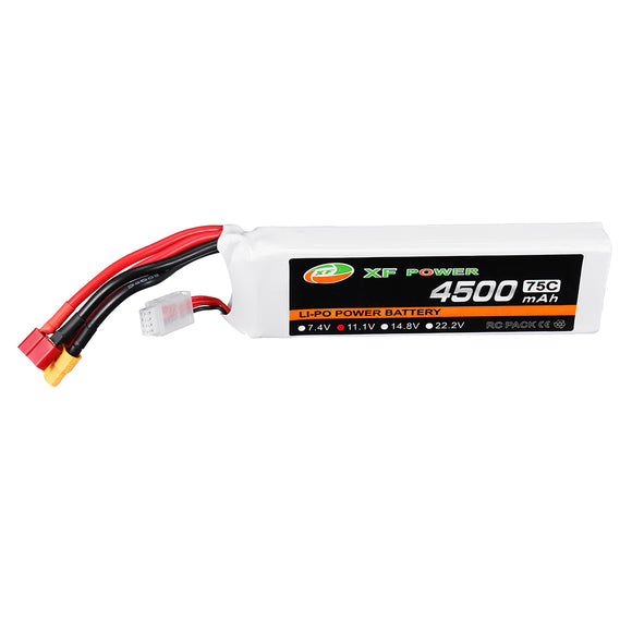 XF POWER 11.1V 4500mAh 75C 3S Lipo Battery T/XT60 Plug for Volantax Phoenix V2 759-2