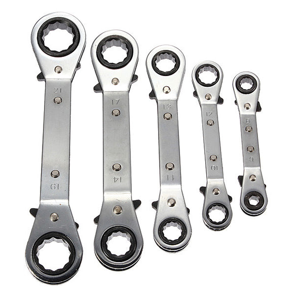 Chrome Vanadium Steel Metric Offset Ratchet Ring Wrench Spanner DIY Hand Tool