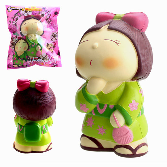 Vlampo AppleBlossoms Squishy Japan Kimono Girl Licensed Slow Rising Original Packaging Collection Gift Decor