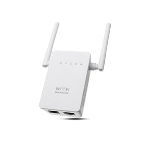 300Mbps  802.11 Dual Antennas Wireless Wifi Range Repeater Booster AP Router UK Plug