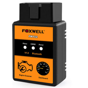 FOXWELL FW102 V1.5 ELM327 Code Reader Car Diagnostic Scanner Support bluetooth