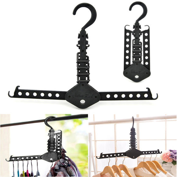 Travel Magic Folding Clothes Hanger Multi-Functional Dual Clothing Drying Organizer Rack