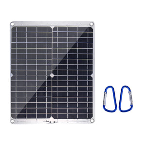 50W 18V Monocrystaline Al-Alloy at back Solar Panel Dual 12V/5V DC USB Charger For Car RV Boat