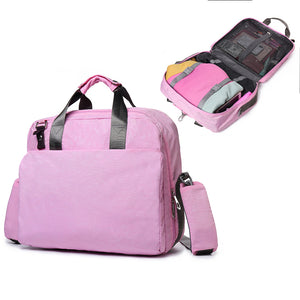 Women Nylon Solid Waterproof Multi-function Travel Backpack Large Capacity Shoulder Bag