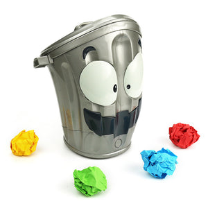 Electronic Toy Try Throwing Paper Balls Into The Moving Trash Bin Funny Game