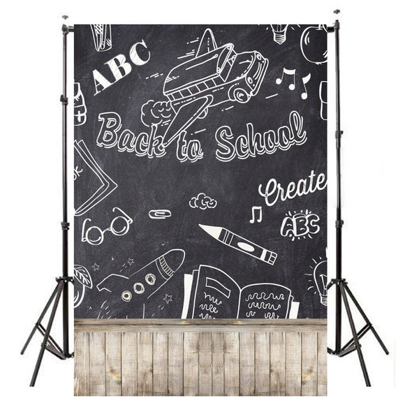 3x5FT Back To School Chalkboard Photography Backdrop Studio Prop Background