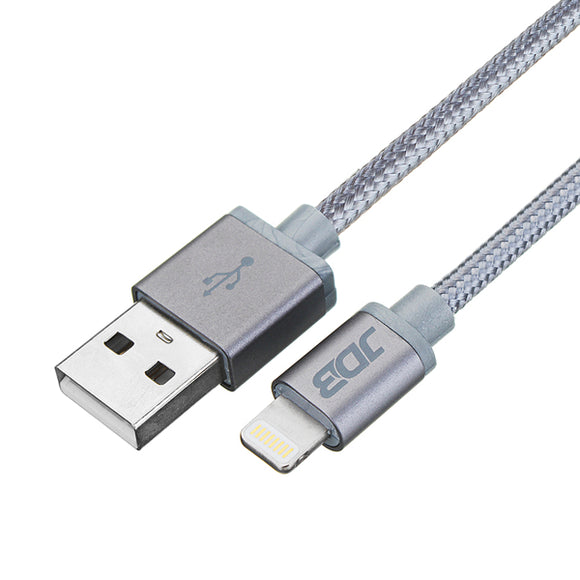 JDB 2.4A 1M Lightning for Braided Fast Charging Data Cable For iPhone X 8 8Plus 7Plus iPad Pro