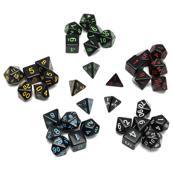 35 Piece Polyhedral Dice Set Multisided Dice With Dice Bag RPG Role Playing Games Gadget