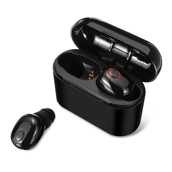 [bluetooth 5.0] Portable TWS True Wireless Earphone Mini Noise Cancelling Stereo Sport Headphone with Charging Box