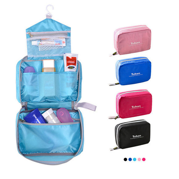 Travel Zipper Toiletry Storage Bags Portable Organizer Case Waterproof Cosmetic Bags