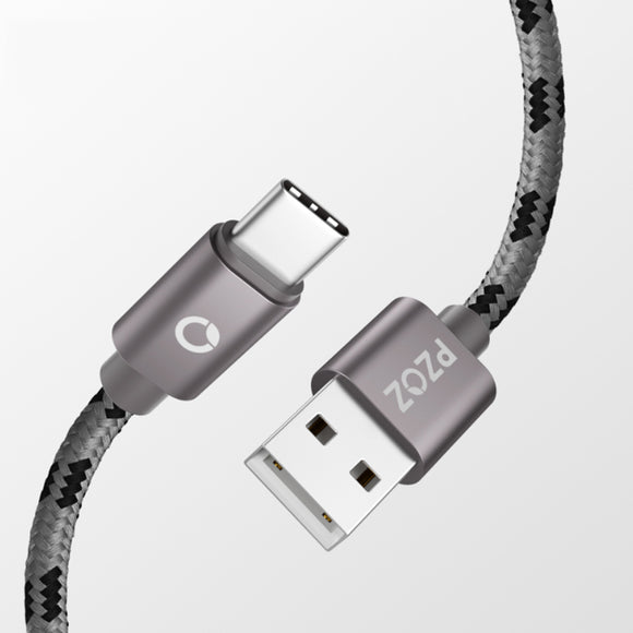 PZOZ 3A Type C QC3.0 Fast Charging Data Cable For Xiaomi MI8 MI9 HUAWEI P30 Pro S9 S10 S10+