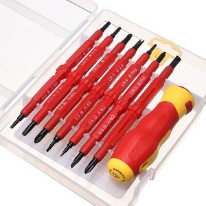 Railtool 2028E 7Pcs Insulated Double Head Screwdriver Tools Set with Self-locking Switch