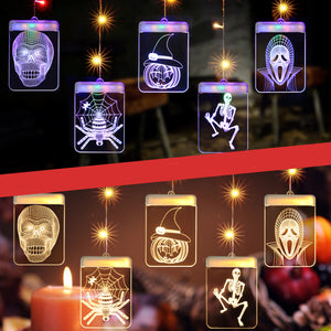 LED USB Halloween Luminous Fairy Curtain String Light Garland Hanging Wall Lamp For Home Party Decor